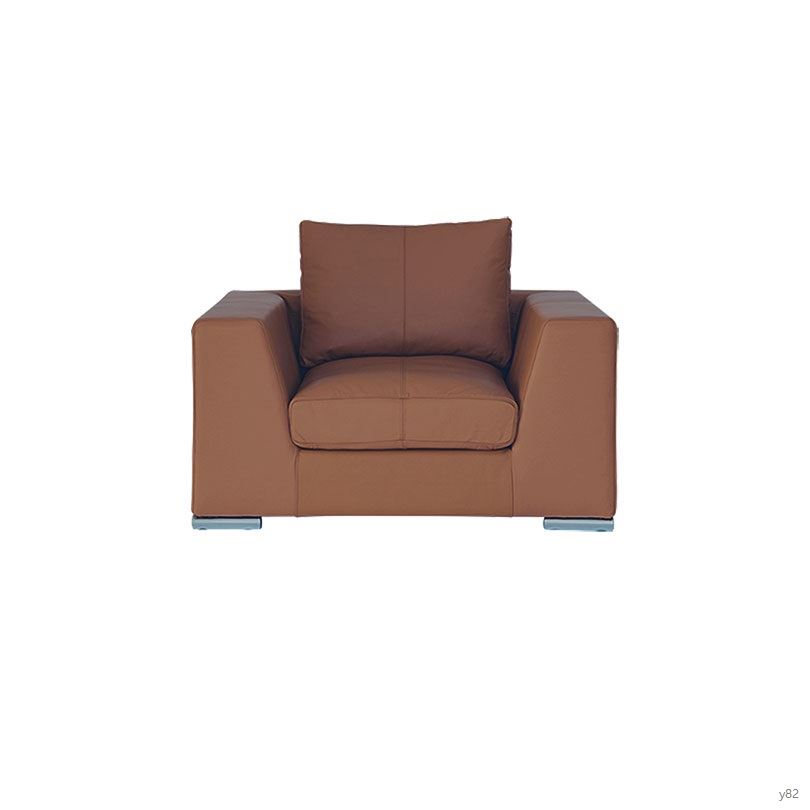 Sofa đơn chất liệu da PU – màu nâu